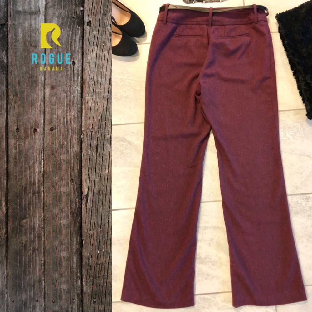 🥀Burgundy Maroon Tweed Dress Pant🥀 - Picture 3 of 8